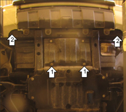 Защита Радиатора, Рулевых тяг. 3 мм, Сталь. для Land Rover Discovery III 2004-2008, Land Rover Discovery III 2008-2009 MOTODOR.13209