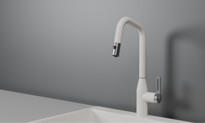 Granula GR-8171, АРКТИК (БЕЛЫЙ), СМЕСИТЕЛЬ КУХОННЫЙ С ВЫДВИЖНЫМ ИЗЛИВОМ