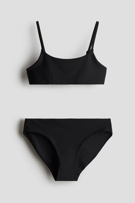 H&M ОДНОТОННЫЙ КУПАЛЬНИК, ЧЕРНЫЙ