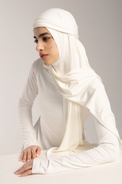 Хиджаб Молик тройка белый
