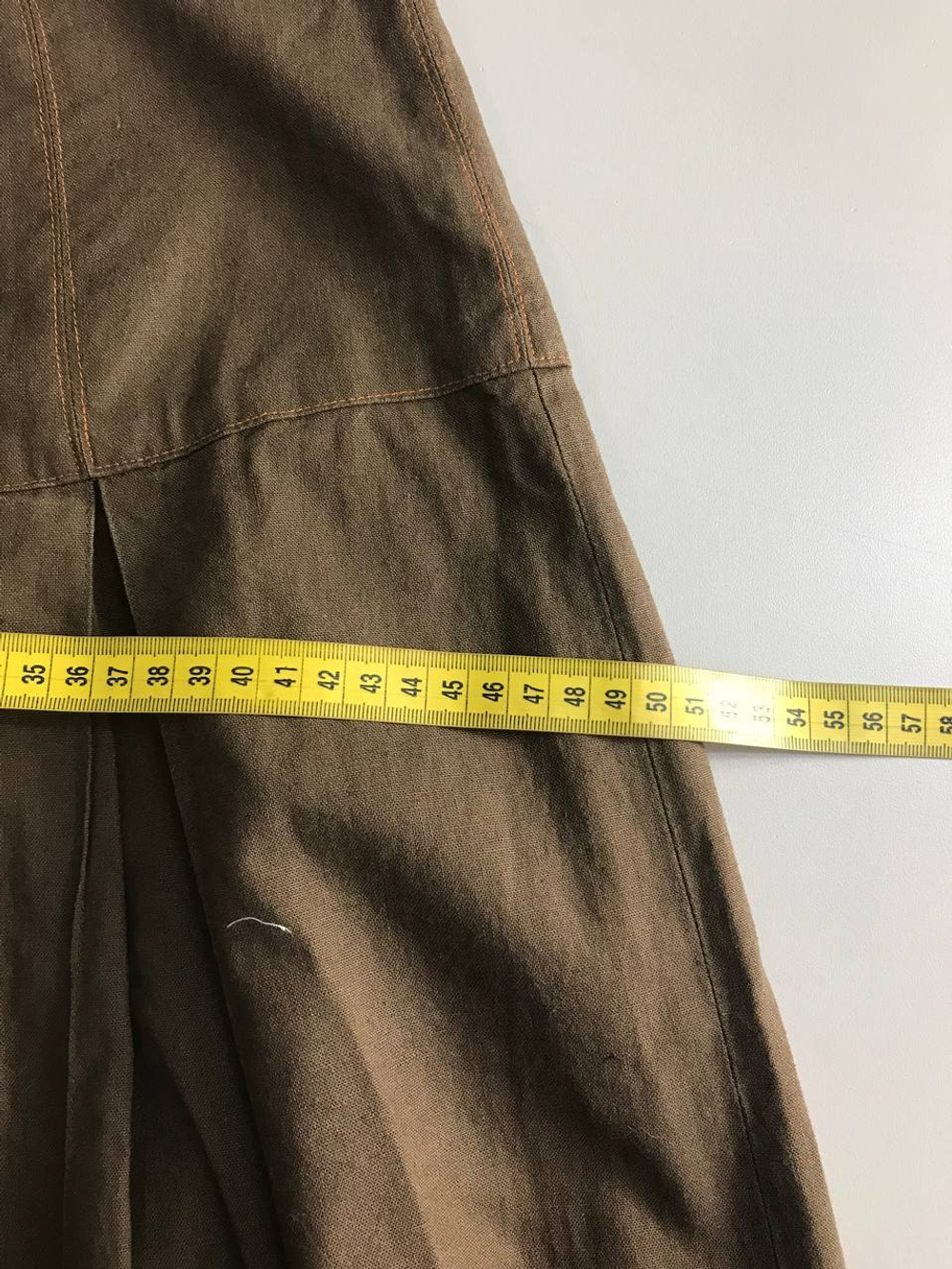 Юбка Silverline стильная льняная, маркировка 42, визуально 48 размер