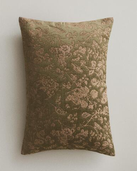 Zara Home наволочка декоративная из вискозы, зелёный, 40x60 см