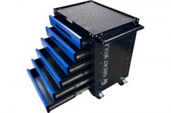 Инструментальная тележка GWT-B6 (6 ящиков, колеса с тормозом, синяя)