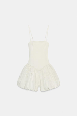 ZARA КОМБИНИРОВАННЫЙ КОМБИНЕЗОН, ЭКРЮ