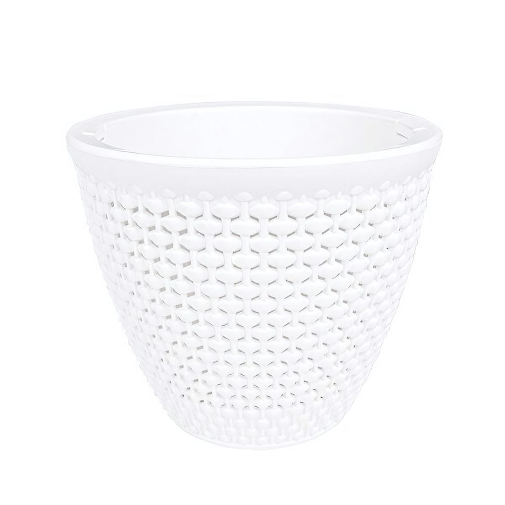 Кашпо "Ротанг" (3л.) Цв. Белый/белый