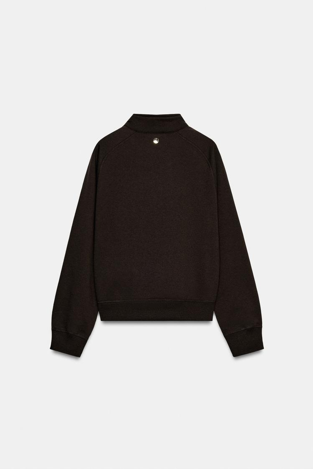 ZARA ТОЛСТОВКА НА МОЛНИИ С НАШИВКОЙ, КОРИЧНЕВЫЙ