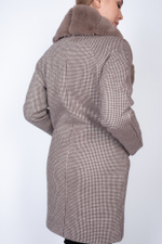 Пальто кашемировое с меховым воротником оптом