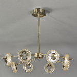 Светодиодный светильник на штанге 40Вт, 2469Лм, 4000К, Ra>80, металл/акрил, латунь/прозрачное стекло