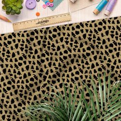 Ткань оксфорд 210 мелкий коричневый гепардный принт