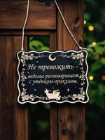 Табличка «Утенок оракул» — Деревянный ведьмин декор