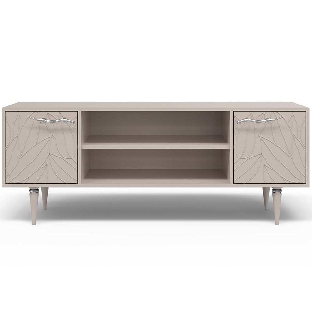 Тумба под ТВ Арт Колор leaves 155см Классик Сильвер Серый агат