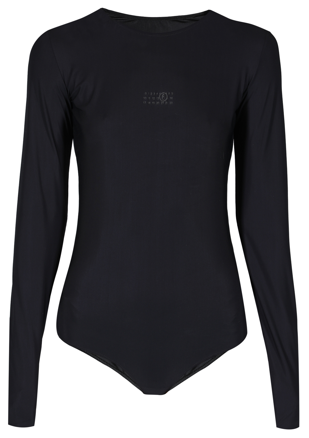 MM6 MAISON MARGIELA БОДИ С ДЛИННЫМ РУКАВОМ ЧЕРНЫЙ