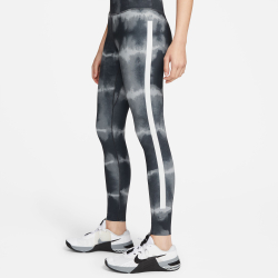 Женские теннисные брюки Nike Dri-Fit One Luxe Mid-Rise All Over Print Tight Women - Black, Grey