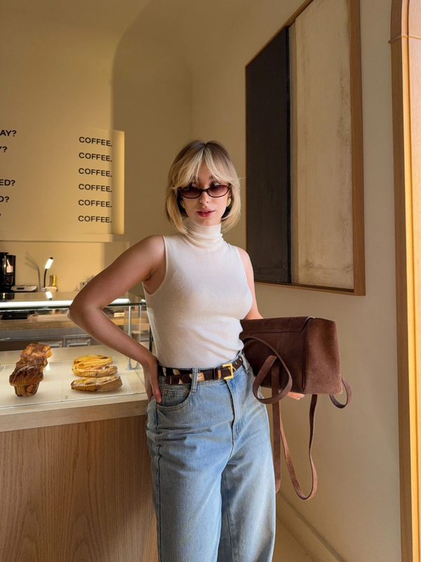 Ремень акцентный с принтом коричневый