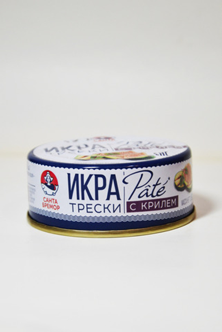 Икра трески Санта Бремор Pate с крилем пастеризованная 90гр