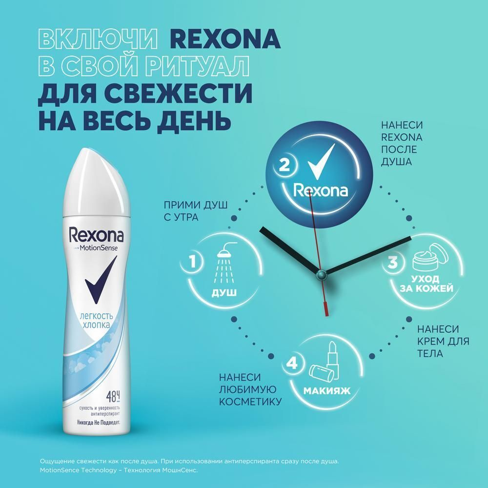 Дезодорант Рексона Хлопок (Спрей) 150 мл