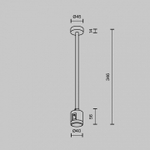 Основание на штанге Maytoni Accessories for tracks Flarity TRA158C-IPC1-B