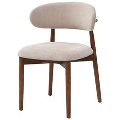 Стул Ando бежевый, ножки орех