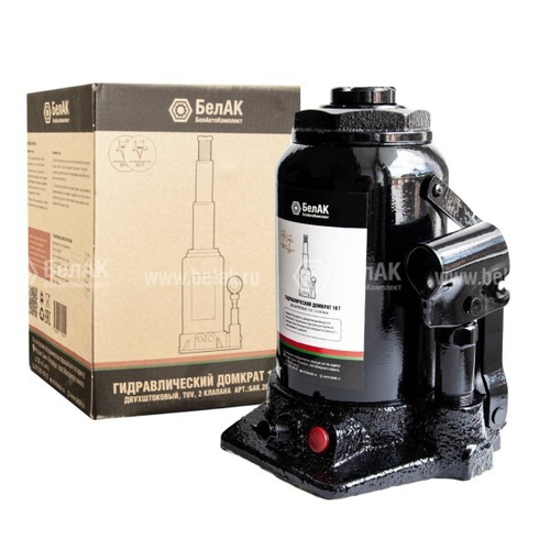 Домкрат гидрав.16 т. выс. 230-571 мм (в коробке) 2 клапана двухштоковый (БелАК)