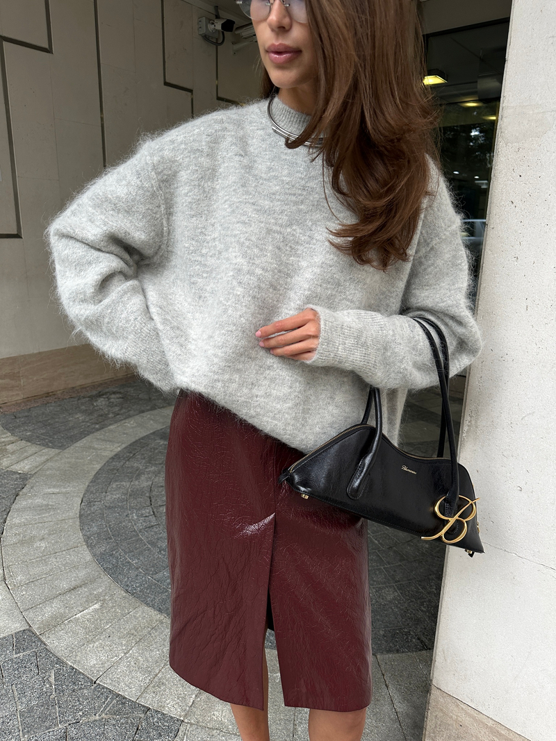 Джемпер альпака светло-серый