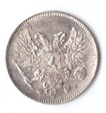 25 пенни 1917 S Россия для Финляндии XF (без короны)