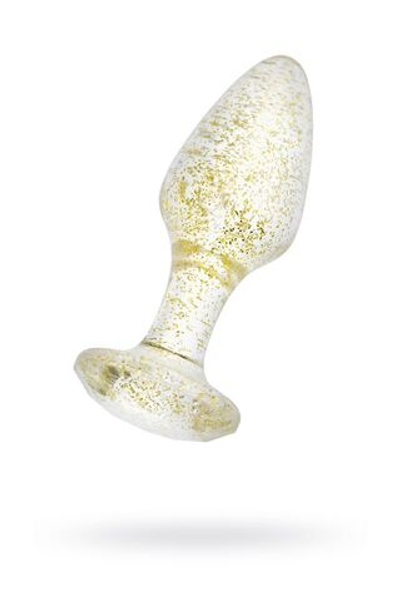Золотистая акриловая анальная втулка - 8 см. (Цвет: золотистый)