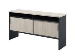 Тумба-купе приставная к столу-тандему на металлокаркасе 1432х380х750 I-68 Акация Морава/Антрацит