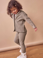 Кардиган с капюшоном и легинсы в комплекте для девочки Next 386-082, Хаки