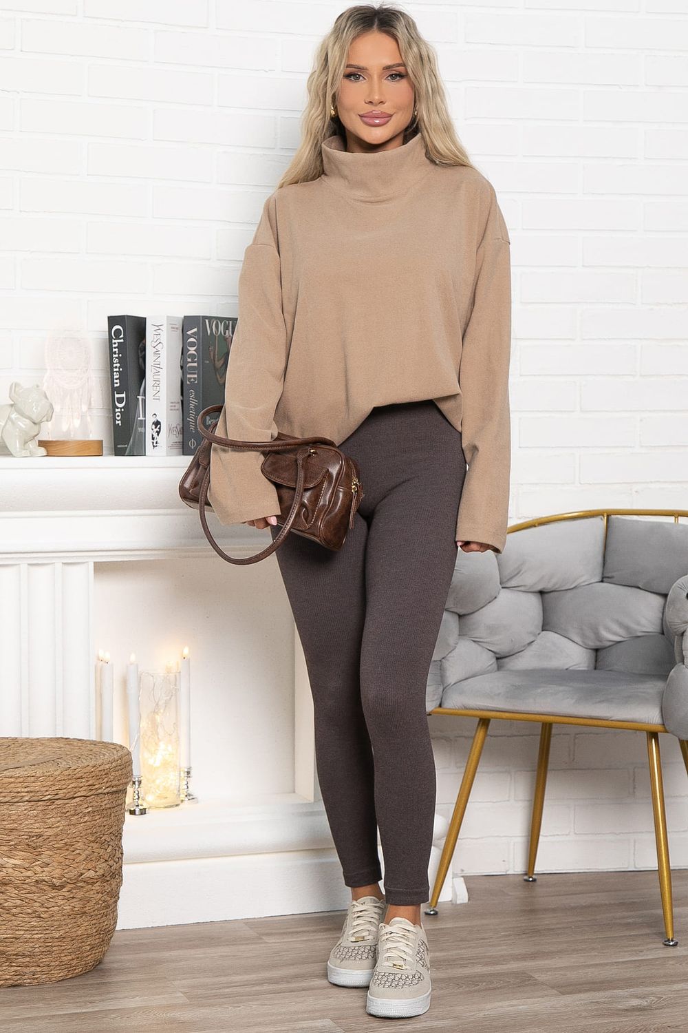 Лосины в рубчик утепленные НЬЮ (шоколад) Б14977-7М LT Collection