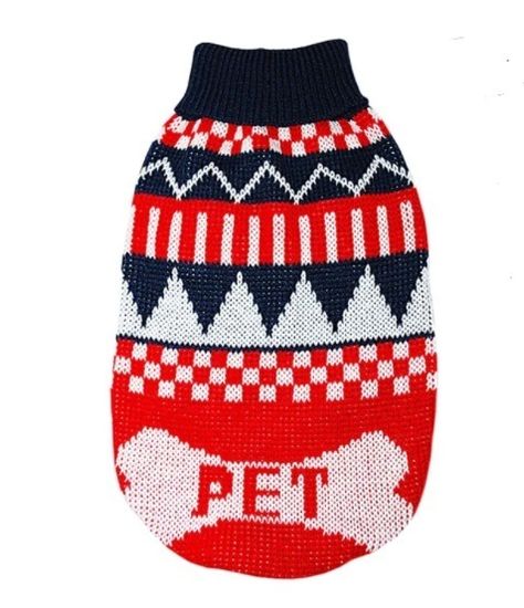 УЮТ Свитер скандинавский орнамент с косточкой Пет 40 см, размер ХЛ