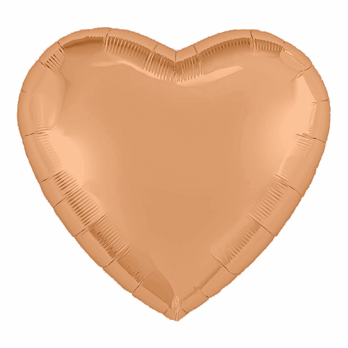 Ag (36''/91 см) Сердце, Персиковый пух, 1 шт. в уп.