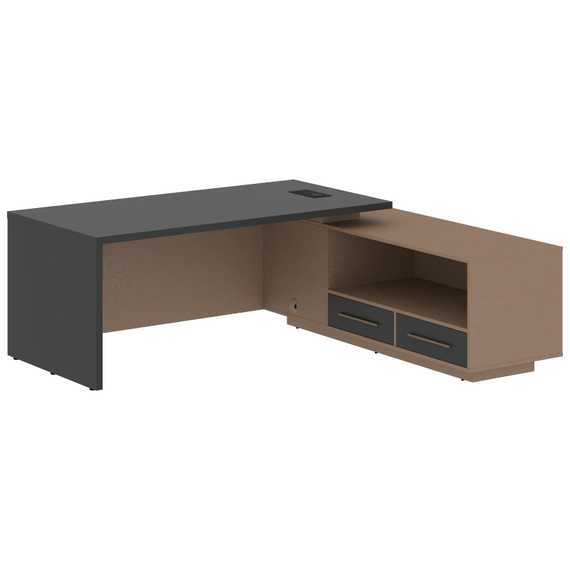 Стол руководителя с тумбой VCT 2119(R)  2100х1900х750 VELION
