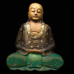 Статуэтка Будда из дерева Мангры h-43 см.