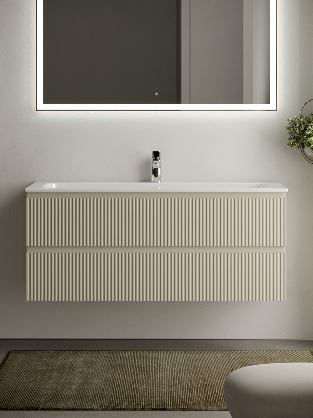 Тумба с раковиной Sancos Snob R 120 см SNR120CE beige soft