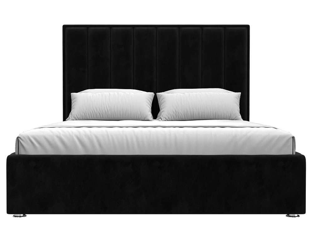 Кровать интерьерная Афродита 160, Черный, Велюр, 113050