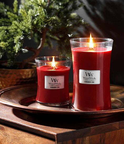 Чай с корицей, ароматическая свеча, WoodWick