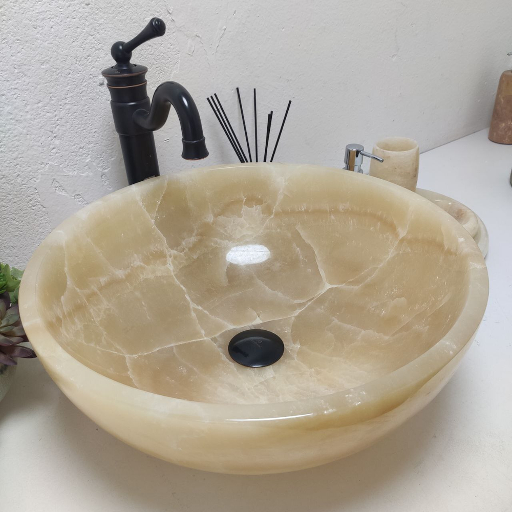 Раковина из оникса Bowl Yellow TinLip BO-61113 45*45*17