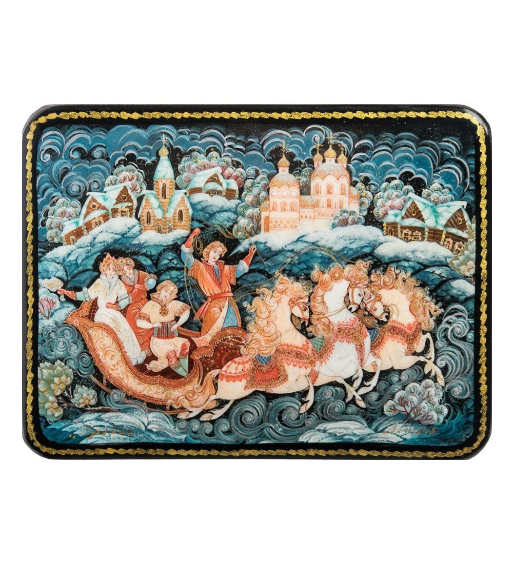 ШК-19/ 3-B Шкатулка в технике декупаж «Тройка» (10х8х3,5)