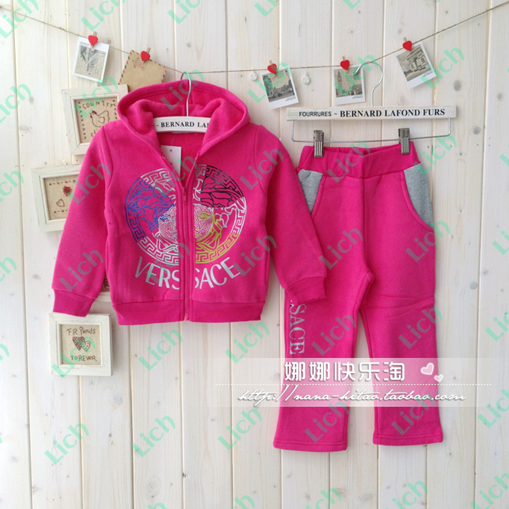 Костюм детский из худи на молнии и брюк с карманами