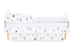 Детская кровать Бельмарко Stumpa Облако Домики ч/б