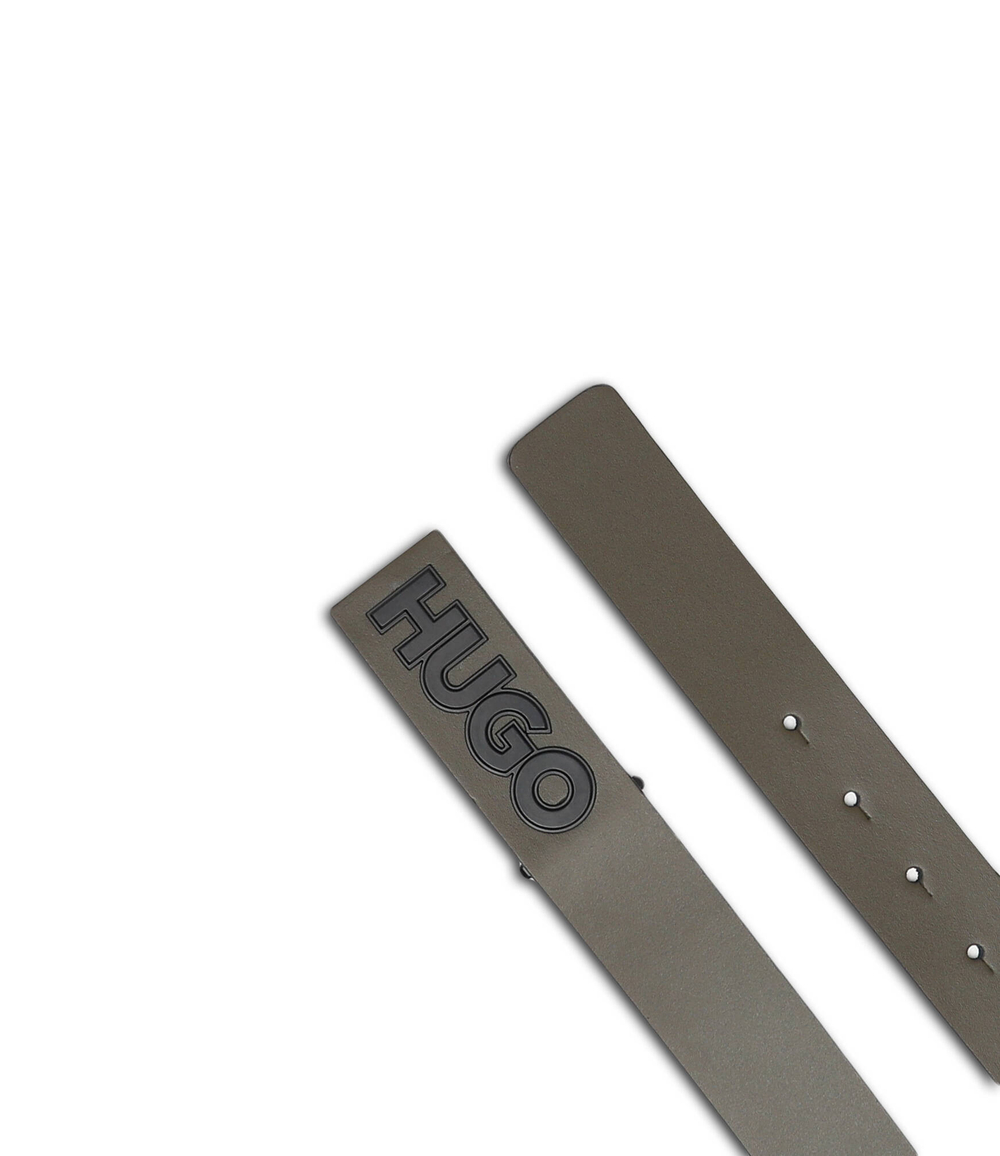 кожаный ремень grenwich HUGO - оливковый(50470644)