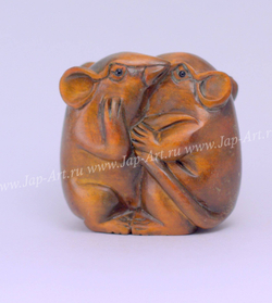 Нэцкэ Две мыши