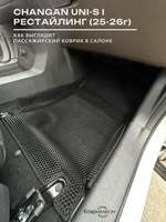 Передние автомобильные коврики ЭВА с бортами для Changan UNI-S рестайлинг (CS55 Plus рестайлинг 2)