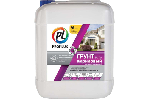 Грунт для внутренних и наружных работ акриловый Profilux PL-17A