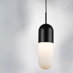 690117 Подвесной светильник RAMO 1х40W E27 ЧЕРНЫЙ МАТОВЫЙ/БЕЛЫЙ