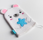 4679997 Игрушка-мочалка для купания "Мишка Умка" из махры