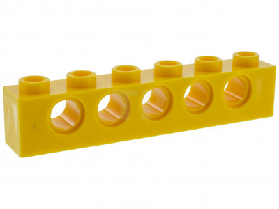 Lego 50шт Кирпич 1x6 R4,9 (желтый) 389424
