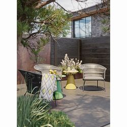 Столик кофейный Marius, Ø50 см, желтый