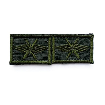 Нашивка петличная на липучке ВКС полевая