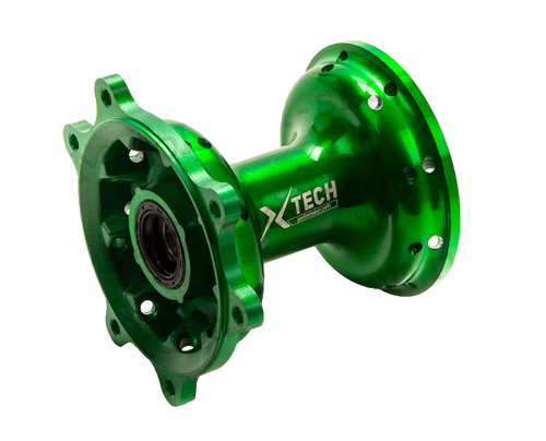 Ступица передняя CNC (R21" d=15mm) зеленая X-TECH